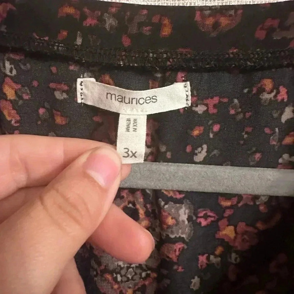 Women’s‎ 3XL Patterned Peplum Sleeve Blouse - Picture 2 of 8